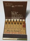 New Vintage Feature Matchbook Full Book Golden Lantern Denver Colorado Penguins