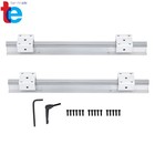 Linear Rail Sbr16 400mm 2 Pc Linear Rail Guide With 4 Pc Sbr16uu Blocks