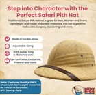 Adult British Pith Helmet Jungle Safari Sun Explorer Halloween Costume Accessory