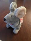 Nwt Dakin Gray Mouse Plush Red Bow Sitting Fun Farm Stuffed Animal 1983 Vtg 6in