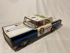 Vintage Tin Toy Friction Large Police Car Japan 1960s U-80