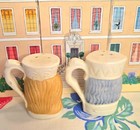 Handpainted British Looking Salt   Pepper Shakers Set Vintage Made Japan