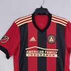 Atlanta United Fc Jersey Mens Medium Red Black Mls Soccer Adidas Climacool 2017