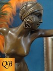 Art Deco Bronze Ball Dancer Figurine Sculpture Maurice Guiraud Riviere Flapper