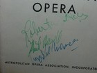 Vintage Metropolitan Opera Program   4 Autographs Of Opera Singer s-100  Orig 
