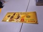 Us 100 Dollar Bill Series 2009 A Gold Edition  999999 Bank Note Decorative