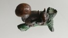 Bronze Of Vienna Small Squirrel On A Branch 