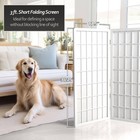 3 Ft  Short Window Pane Shoji Screen - White - 3 Panels