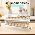 1pc Auto-rolling Egg Organizer  Fridge Space Saver Dispenser Tray - New