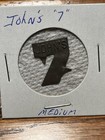 John   s    7    Embossed Tin Tobacco Tag  medium Size Version 