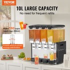 Vevor Commercial Beverage Dispenser 10l X 4 Tanks Cold Juice Ice Drink Dispenser