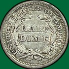 1853 Arrows Seated Liberty Half Dime Choice Extremely Fine Xf  au Coin  41663