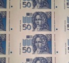 Croatia P31t  obverse  u  Uncut Sheet Of 48 X 50 Kuna Notes