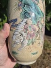 10  19thc Chinese Antique Crackle Glaze Rouleau Vase Af 