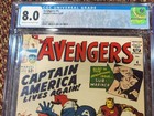 Avengers  4 Key Issue First Silver Age Cap Cgc Graded 8 0  Looks Even Better 