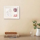 Baby Hand   Foot Print Clay Cast Kit Photo Picture Frame Christening Gift