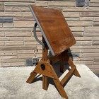 Mid Century Anco Bilt Adjustable Wood Drafting Table Artist Architect Desk Usa