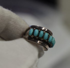 Vintage Sterling Native American Turquoise Ring Size 7 10 72 Grams