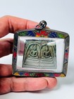 Twin Phra Somdej Green Toh 5 Benjapakee Blessed Temple Buddha Amulet In Pendant