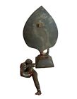 Antique 19th Century Bal Krishna Hindu Idol Bronze Sculpture Two Piece