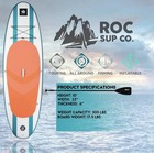 Roc Inflatable Stand Up Paddle Boards With Premium Sup Paddle   Aqua Kayak Seat