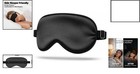 Silk Sleep Mask - Adjustable  100  Blackout Eye Cover For Relaxing Sleep - Black