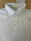Ovation Men s Classic Long Sleeve Polo Show Shirt White Size Medium