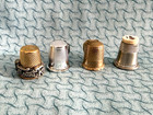 4 Collectible Thimbles - Mt  Rushmore   Arizona  Colorado  Floral