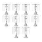 10pcs Silver Vases Wedding Centerpieces Flower Stand Table Decor W crystal Beads