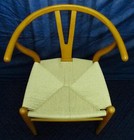    hans Wegner Mcm Danish Modern Wishbone Style Chairs  White Oak  Set Of 4    
