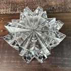Vintage Clear Faceted Crystal Starfire Trinket Box With Lid Glass Home Decor