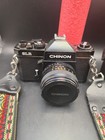 Vintage Metal Body Chinon Slr Metal Body Camera W 1 17 F 50 Mm Lens   Case