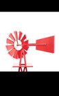 8 Ft Weather Resistant Yard Garden Windmill Red