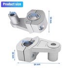 Pair Of 7 8  1-1 8  22 28mm Motorcycle Handlebar Riser For Honda Yamaha Kawasaki