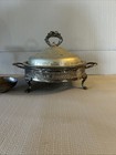 S  Kirk   Son Silverplate Serving Dish Footed W Handles Vintage