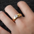 Matching 6mm Stainless Steel Couple Ring Cz Stone Or Plain Band Gold silver Ring