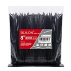 Zip Ties 8 Inch  1000 Pack  40lbs Tensile Strength Black Cable Ties Wire Tie