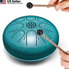 Pujoni Steel Tongue Drum  6 Inch 8 Notes Percussion 6 8 Notes  Malachite 