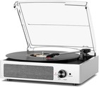 Vintage Vinyl Record Player With 2 Speakers  Bluetooth  3-speed Turntable  Aux 