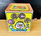 Vintage 1968 Tin Mattel Clown Jack In The Box Toy Wind Up 1960s Doesn   t Pop Up