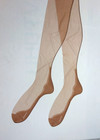 1pr Vintage unbranded 11m Fully Fashioned Seamed Flat Knit Sheer Nylon Stockings