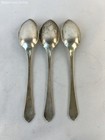 Set Of 3 Vintage Antique 5 5  Sterling Silver Grapefruit Spoon Pat 1928