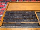 Original Antique Vintage Manual Printing Press Blocks - 76 -  75 x 5 