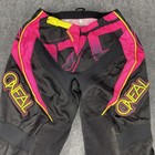 O neal Element Pants Youth 7 8 Black Pink Motocross Track Adjustable Waist Mx