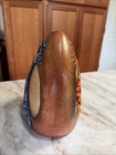 Hand Beaded Huichol Fish Large Pottery Vase Vintage Mexican Native Folk Art Rare