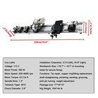 110v 550w Billiard Cue Repair Machine Double Chuck Repair Lathe Double Support