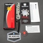 Rare  Spyderco Smock Black Cpm-m4  Natural  jade  G10  Bhq Exclusive  C240gm4pbk