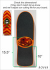 Die-cut Style Skateboard Grip Tape For Powell Peralta Steve Steadham 8 Colors