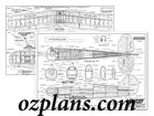 Super Skybolt Biplane 58  Ws Printed Rc Model Airplane Plans Templates