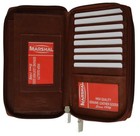 Zip Around Genuine Leather Checkbook Credit Card Id Holder Wallet